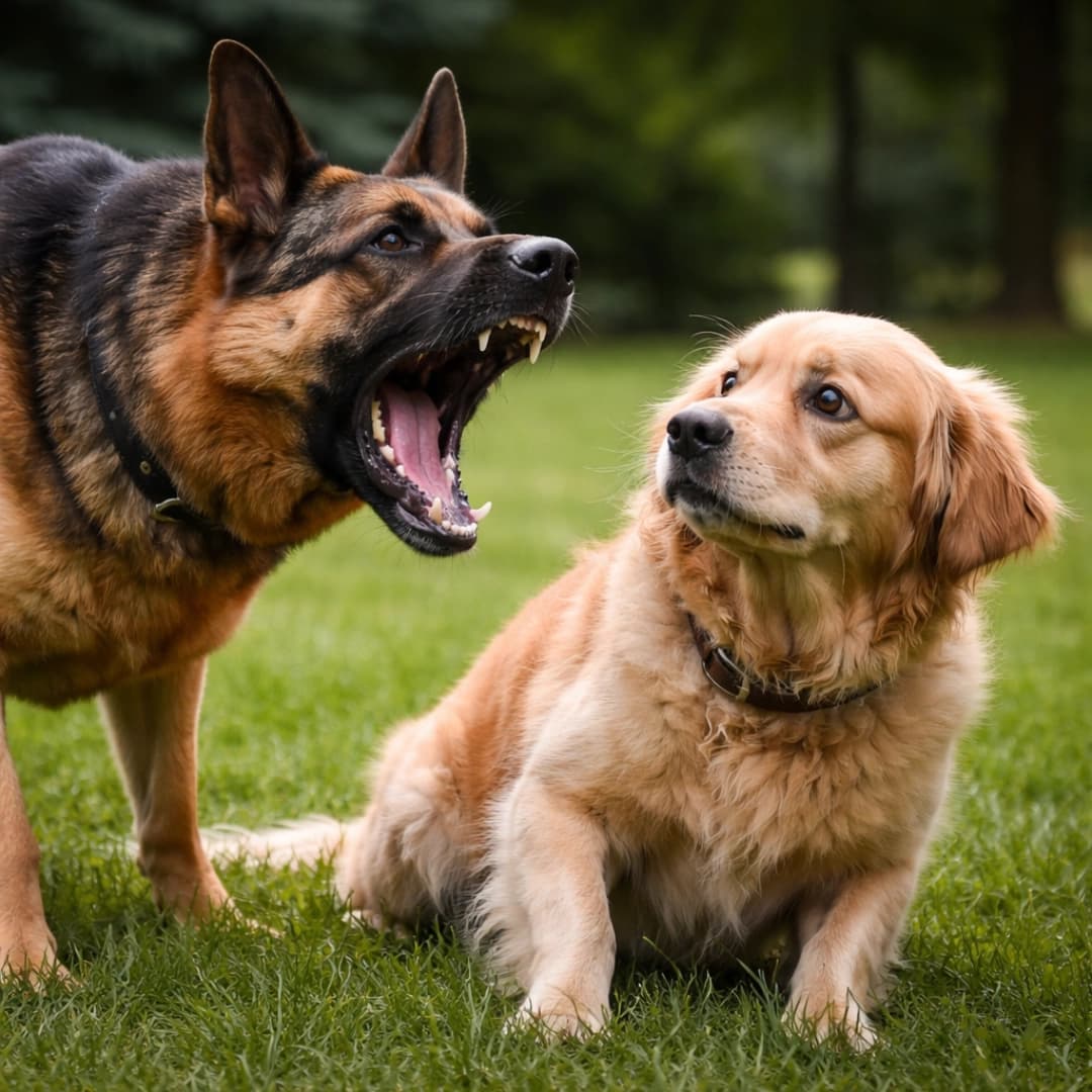 Se lance ou jappe après les autres chiens?
